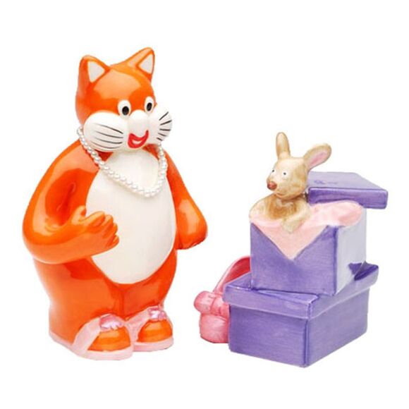 High Heel Shoe Cat Mouse Salt Pepper Shaker Shaker Set - Picture 1 of 4